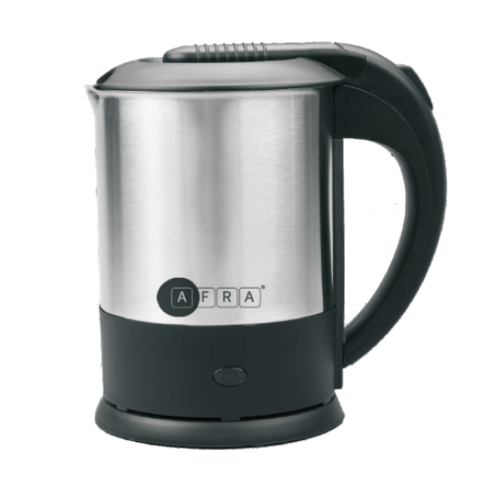 AFRA Portable Electric Kettle AF-1015KTSS – 1.0L, 1500W, Stainless Steel, Overheat Protection